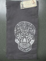 Day of the Dead Sugar Skull and Tapestry Dishtowels Grey (Set of 2) - $15.40