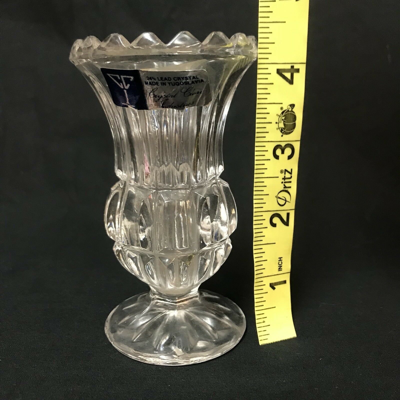 Crystal Clear Industries Bud Vase 24% Lead Crystal Yugoslavia With ...