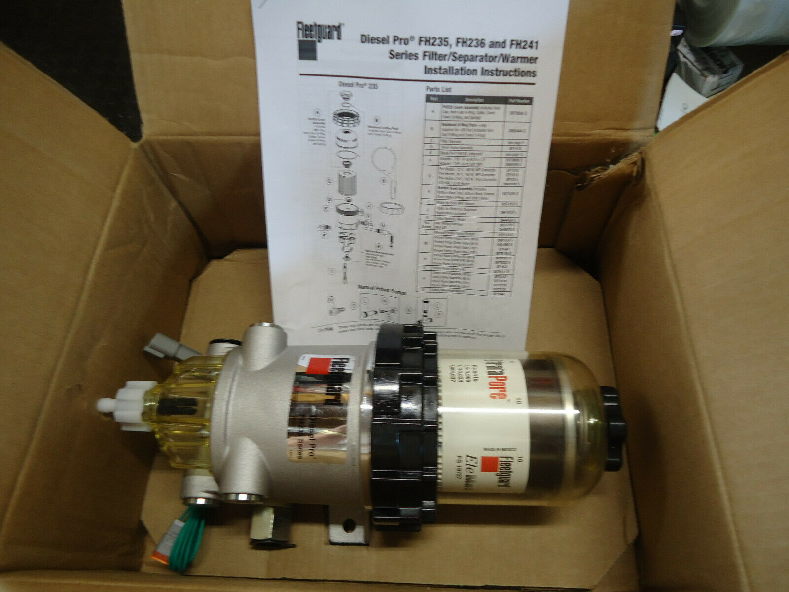 DavcoFleetguard Diesel Pro FH 236 Series FH2361800 Fuel Filters