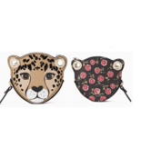 Kate Spade Run Wild Leopard Spotted Cat Coin Purse Jeweled Crystals Reve... - $49.49