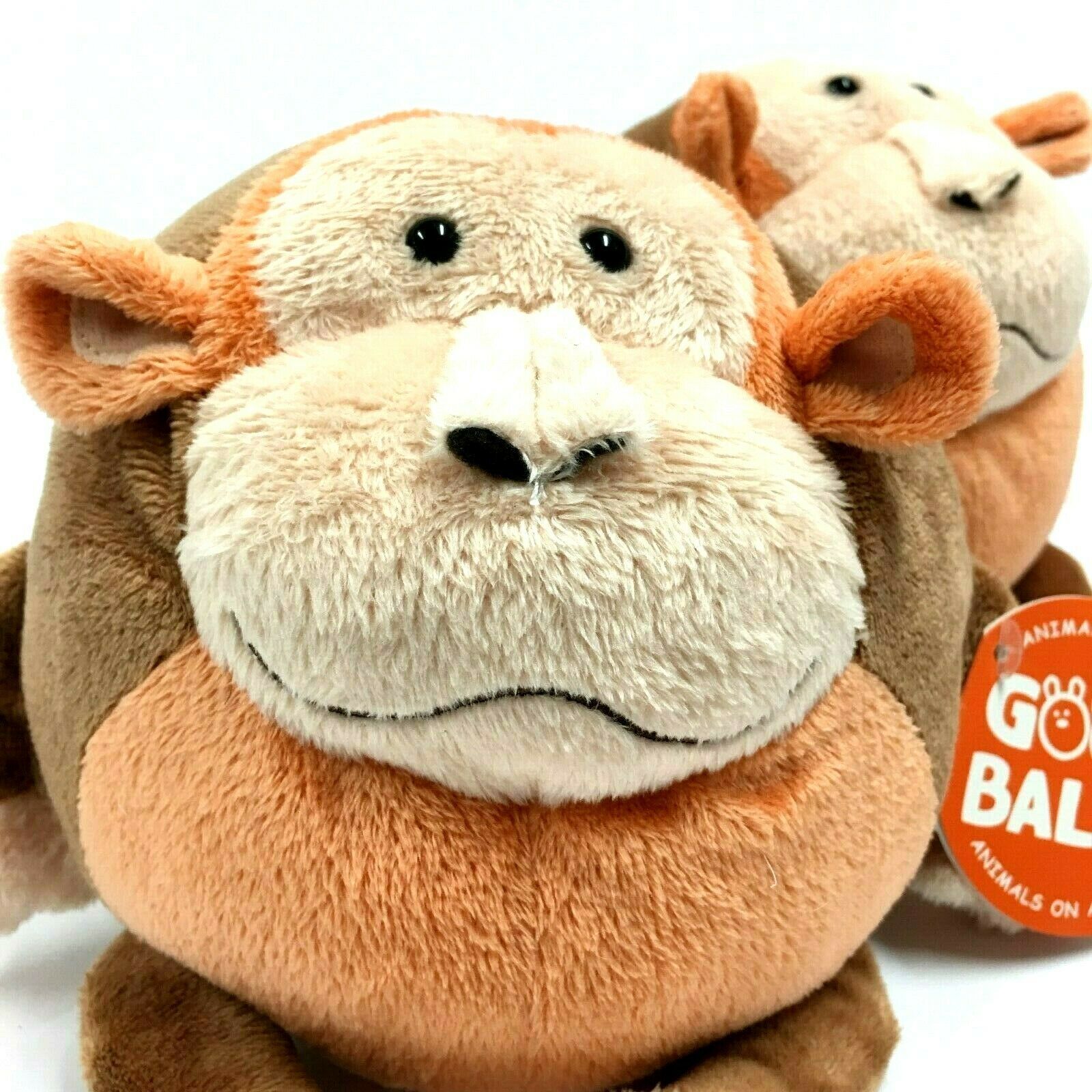 Goof Ballz Two Monkeys Bundle Round Plush Stuffed Animal Toys - Plush ...