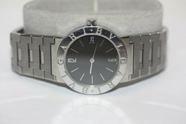 Bvlgari Bulgari BB30SSD Black Dial Date Stainless Steel Quartz Watch Swiss 30ATM - $787.75