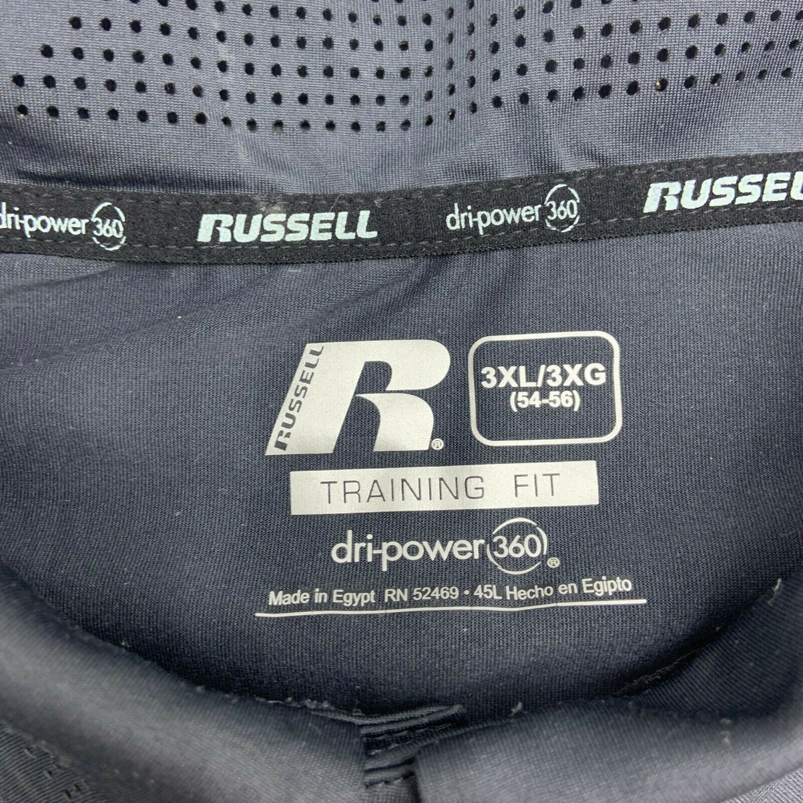 Russell Training Fit Polo Shirt Mens XXXL Dri Power Gray Short Sleeve ...