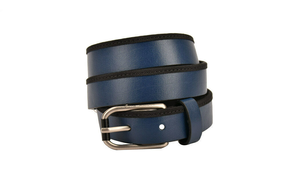 Emporio Armani Womens Y4S021 Belt Genuine Leather 86616 Blue Size 48