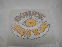 HOT PATCH IRON ON&#39;S SONRIE CRISTO TE ARA T-SHIRT FABRIC TRANSFER DECAL N... - $19.79