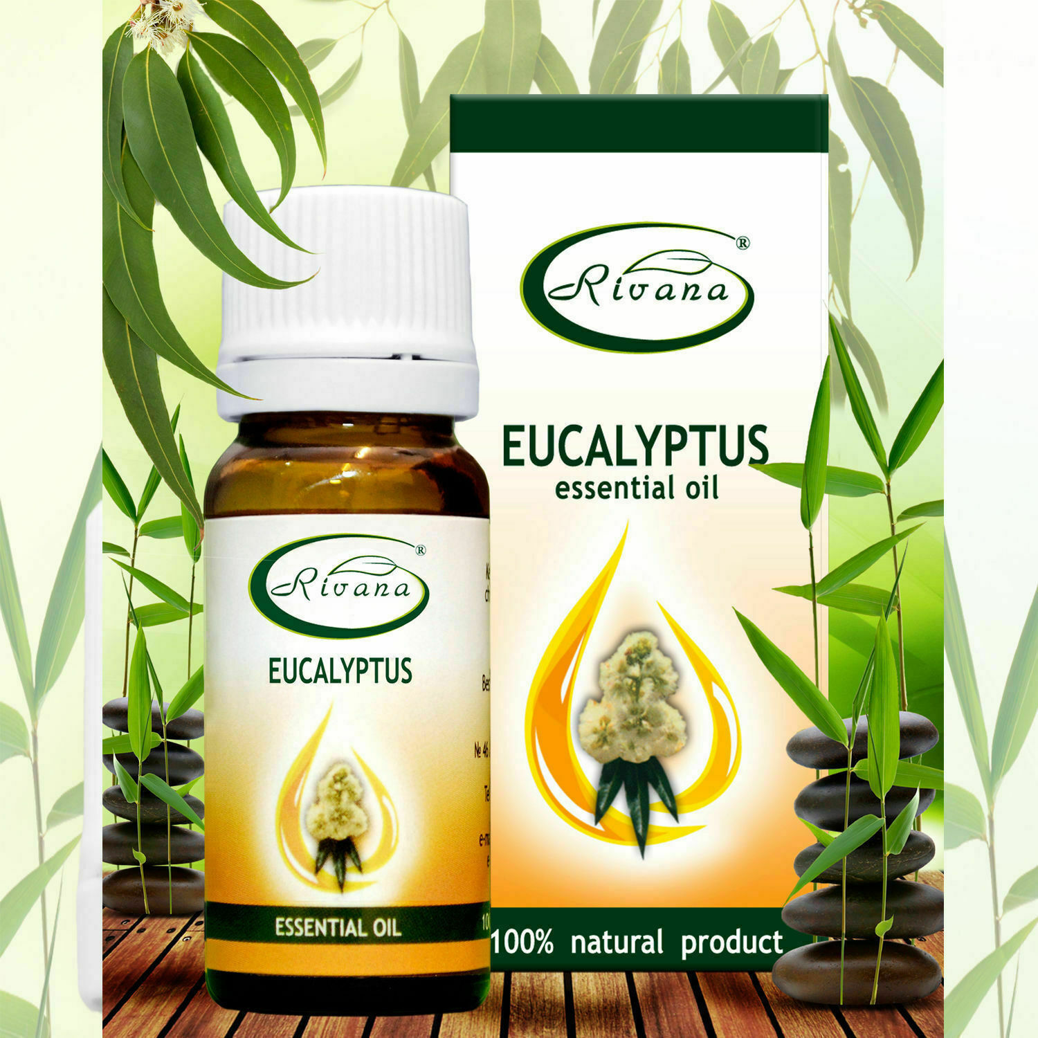 Eucalyptus Essential Oil 100% Natural Pure Aromatherapy Stimulant 10 ml 0.34 oz