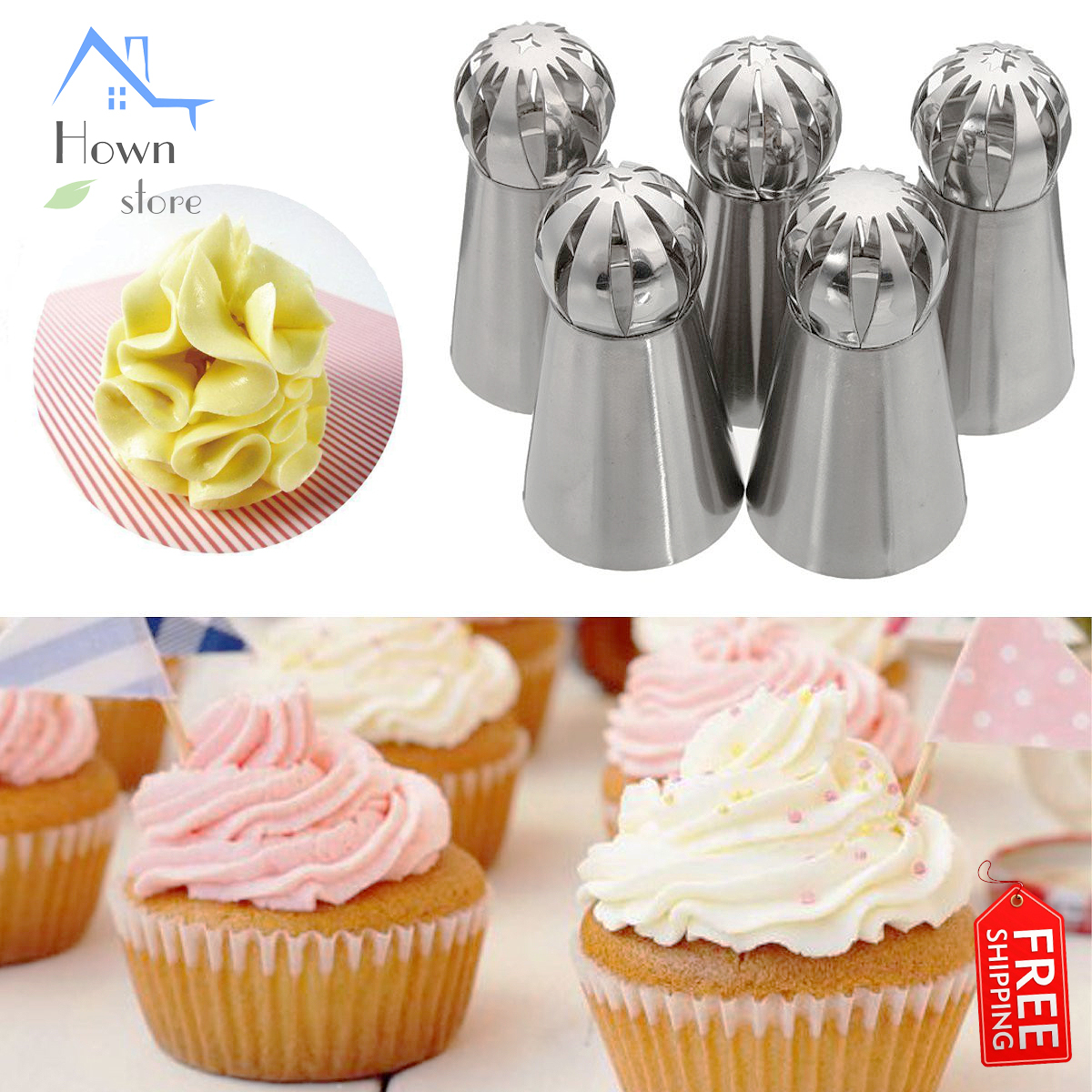 Icing Piping Nozzle cupcakes buttercream effect Icing Nozzles