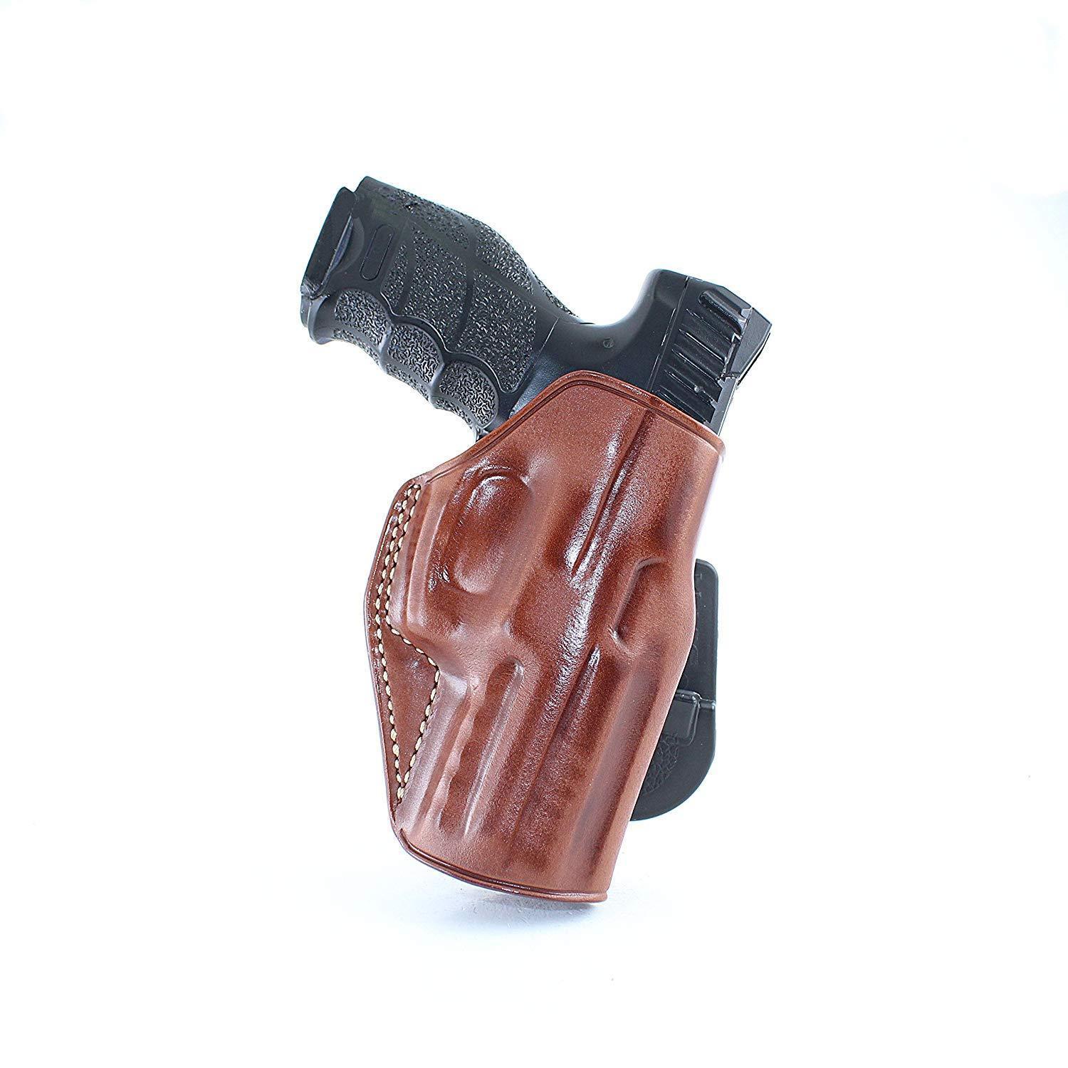 Leather Paddle Holster Fits CZ 75 D PCR Compact 9mm 3.75" Barrel 1308