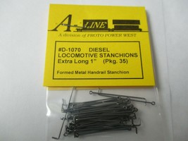 A-Line # D-1070 Diesel Locomotive Stanchions Extra Long 1" Pack 35 HO Scale image 1