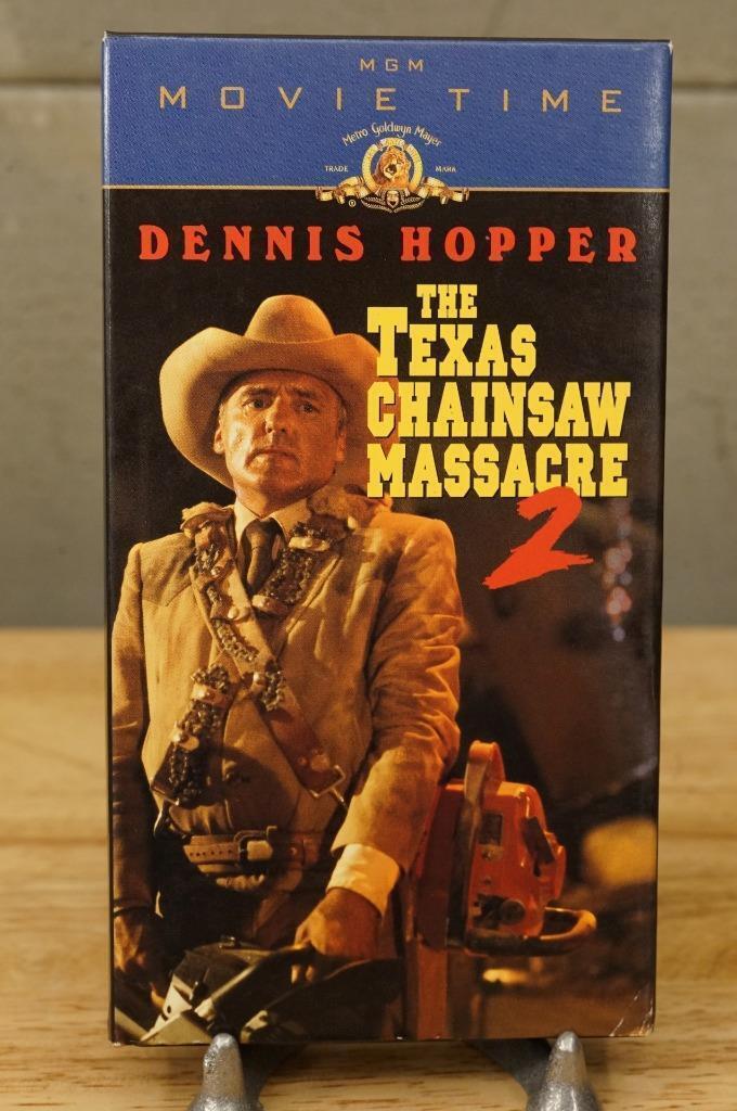 VHS Movie Horror Texas Chainsaw Massacre 2 Dennis Hopper MGM Movie Time ...