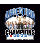 Argentina Messi Celebration Champions FIFA World Cup Qatar 2022 Black T-... - $22.99+