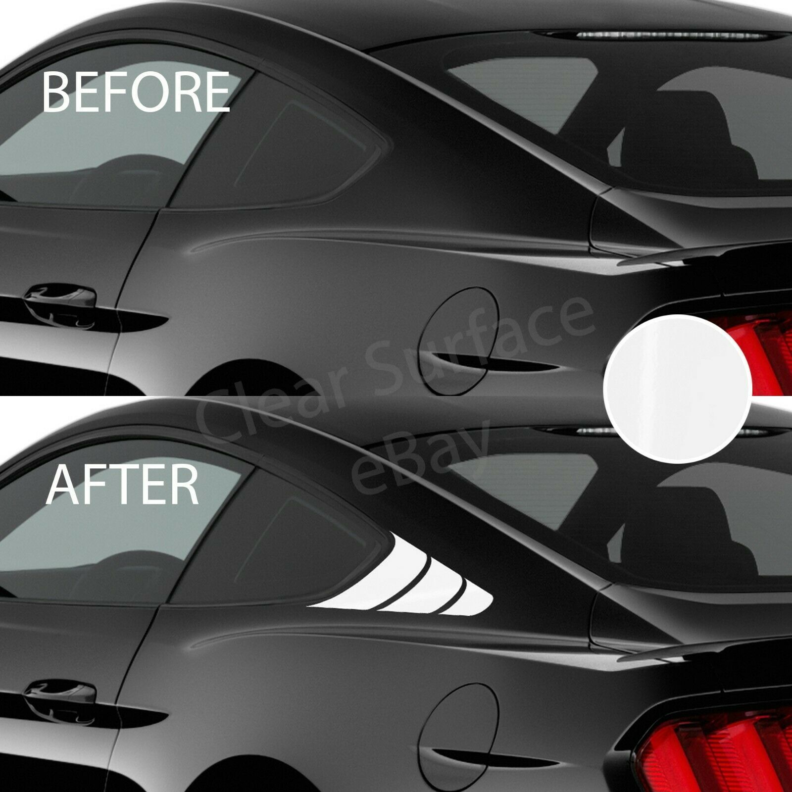 Quarter Window Decal Stripe Fits Ford Mustang 2015 2016 2017 2018 2019 ...