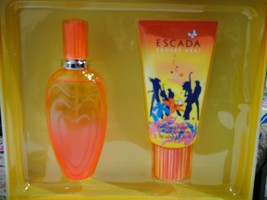 Escada Sunset Heat Perfume 3.3 Oz Eau De Toilette Spray 2 Pcs Gift Set image 1