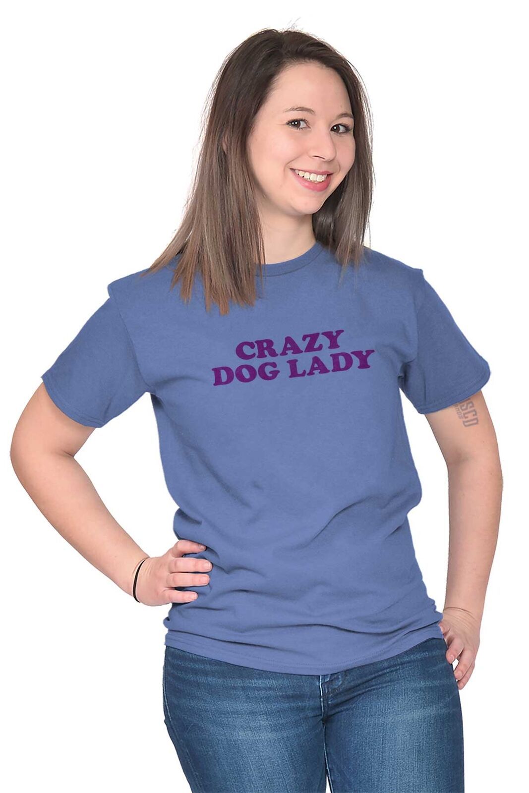 Crazy Dog Lady Puppy Lover Pet Owner Animal Person Funny T Shirt Tee