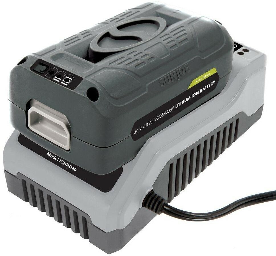 Snow Joe 40V LithiumIon Battery 4 Amp Cordless EmissionFree Air Eco