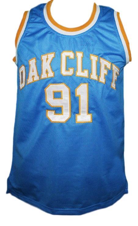 Dennis Rodman Oak Cliff High School Basketball Jersey New Sewn Blue Any Size