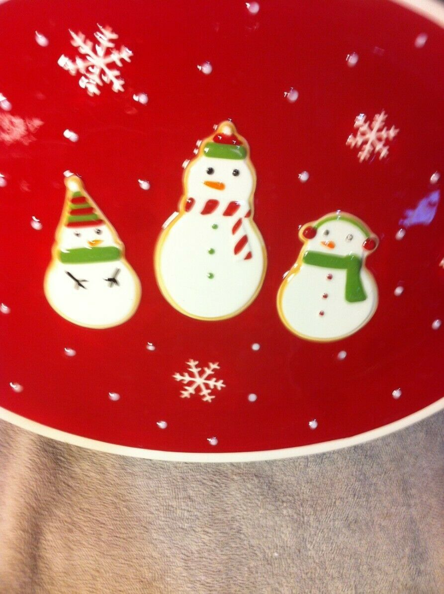HALLMARK SNOWMAN PLATTERCHRISTMASHOLIDAYFREE SHIPNEW Table Decor & Serving Pieces
