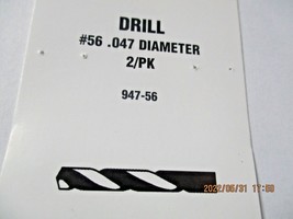 Walthers 947-56 Walthers # 56 /.047 Diameter Drill Bit 2 pack image 2