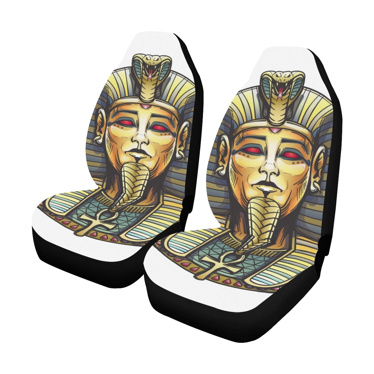 Ancient Egypt Sarcophagus Pharaoh Universal Fit Auto Drive Car Seat