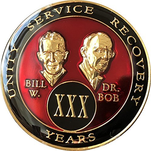 30 Year Founders Red Tri-Plate AA Medallion Bill & Bob Chip XXX