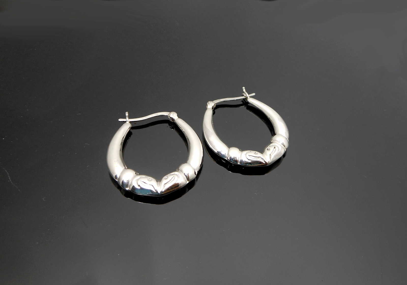 Silver Ram Head Hoop Earrings, 925 Sterling Silver, Ram Head Textured ...