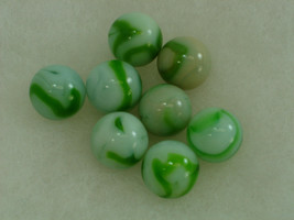 MARBLE BULK LOT 2 POUNDS OF 9/16" SOLID GREEN MARBLE KING MARBLES FREE SHIPPING 
