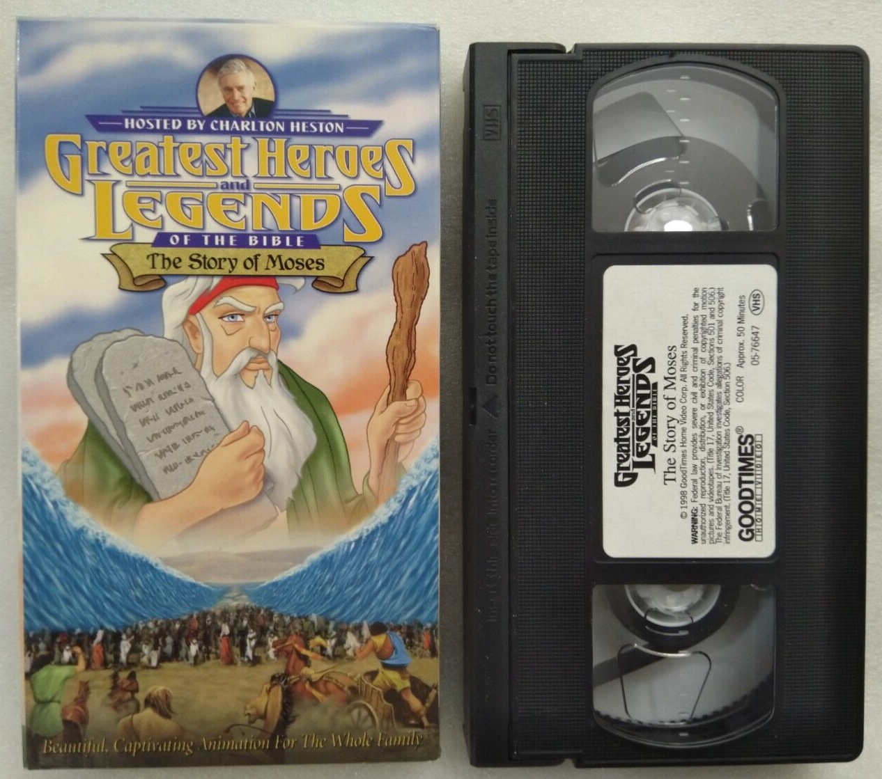 VHS Greatest Heroes and Legends of the Bible - The Story of Moses (VHS ...