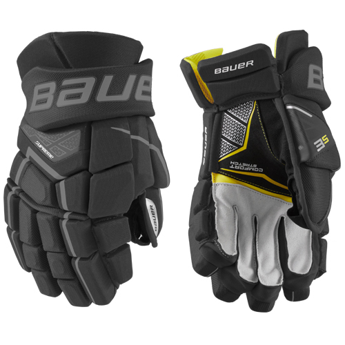 Bauer Supreme 3S Intermediate Hockey Gloves Black size 12