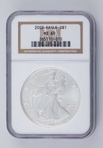 2002 American Silver Eagle Select By NGC As MS69! nice - $56.99