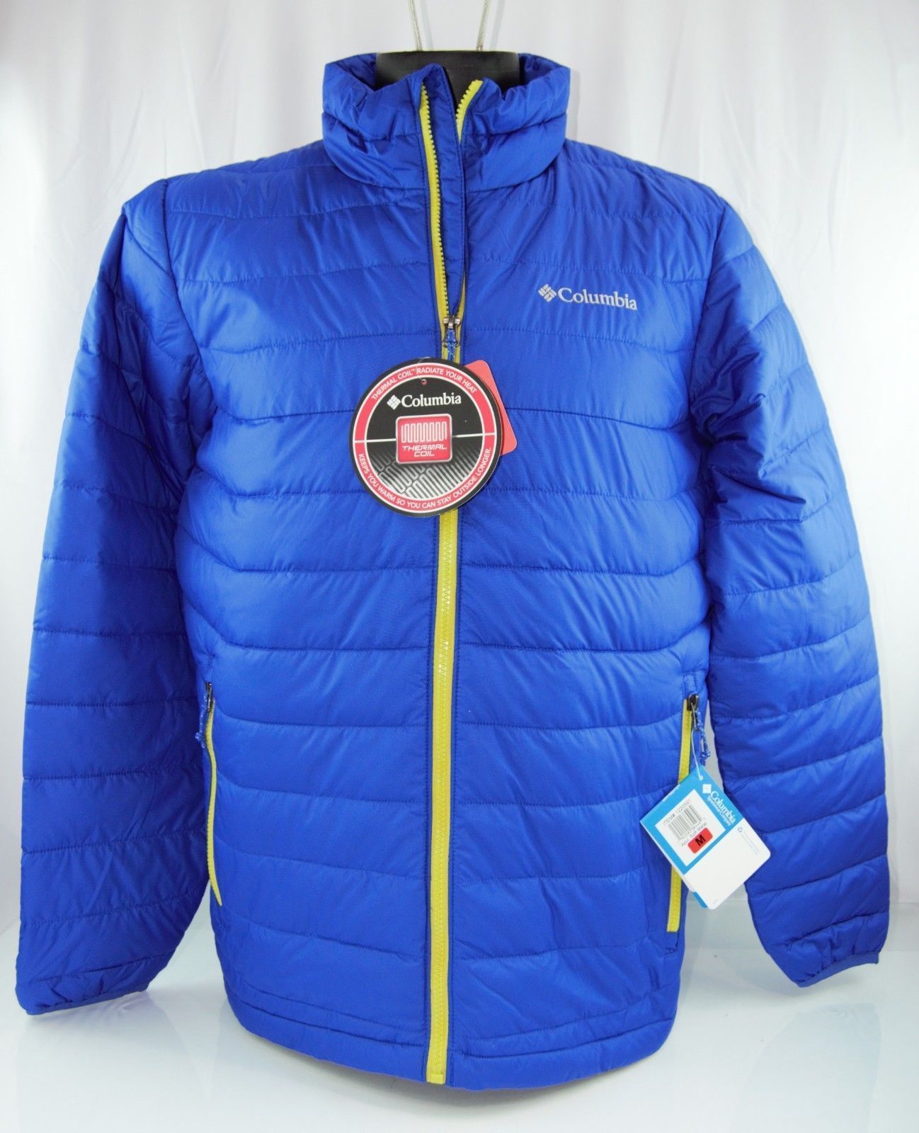 Columbia Men's Trail Puffer Thermal Coil Jacket Color Blue Azul Soft