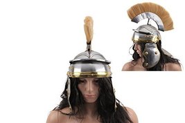 Handcrafted Roman Centurion Officer Helmet with Yellow Plume Armor SCA Brand New
