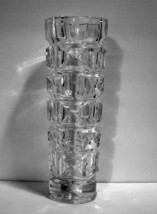 Cristal D&#39;Arques Clear 8.5 Vase Square Box Geometric Cut France 24% Lead... - $19.99