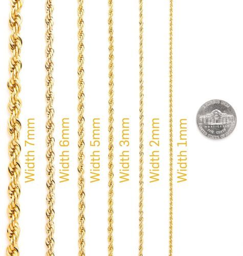 Jewelry 6MM Rope Chain, 24K Gold with Inlaid Bronze, Premium Fashion