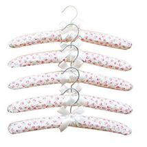 Set Of 5 Pastoral High-grade Printed Cotton Cloth Lace Cute Hangers Whit... - $20.11