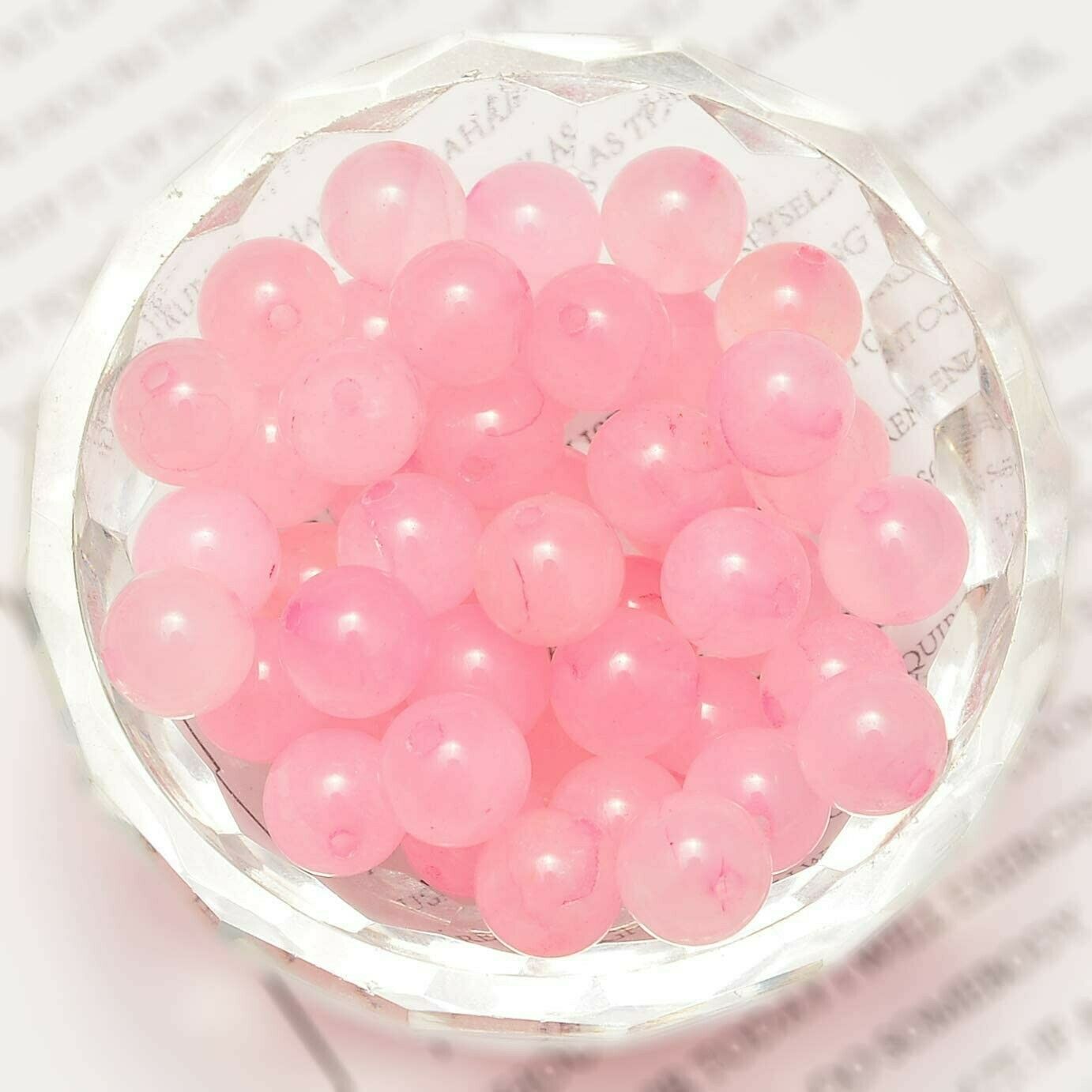 20 Rose Quartz Gemstone Beads 8mm Pink Natural Jewelry Making Supplies