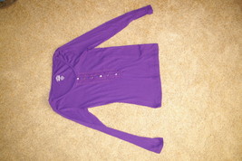 Old Navy Long Sleeve Top Ruffle Juniors Size M Purple - $10.00