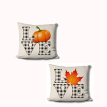 Farmhouse Fall Pillow Covers - Autumn Home Decor - Pumpkin LOVE - Fall L... - $19.99