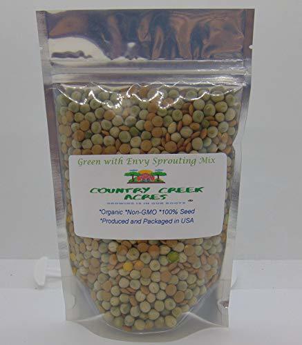 Green with Envy-Green Lentil & Green Pea Seeds, Microgreen Sprouting, 3 oz Organ