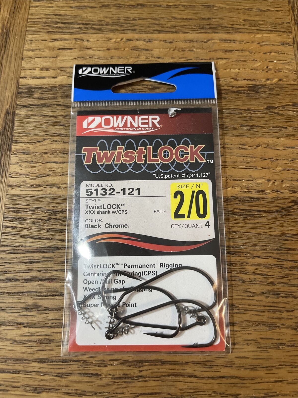 Owner Twistlock XXX Shank With CPS Hook Size 2/0