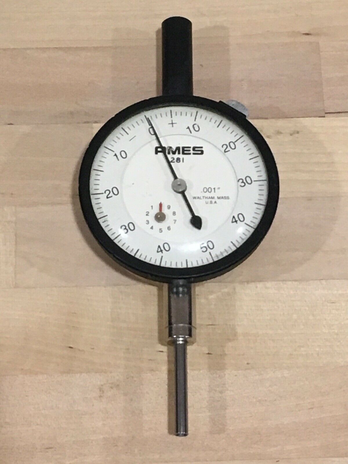 AMES MACHINIST'S DIAL INDICATOR GAUGE 281 / 0001" Waltham Mass