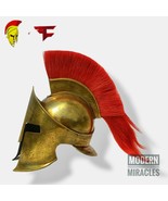 Nickmercs Golden Spartan Helmet with Red Plume Faze MFAM Twitch Ninja Wa... - $78.68