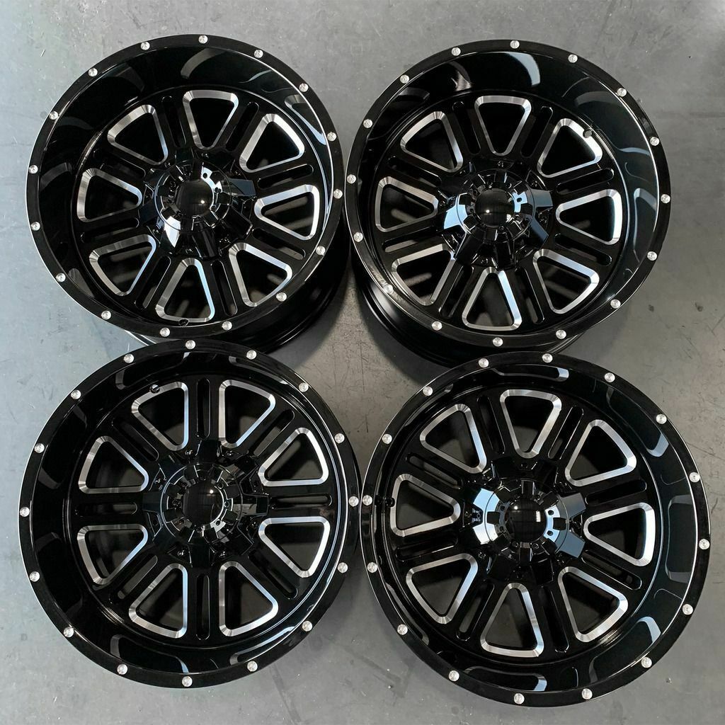 Used 22x14 D6 fit Lifted Chevy Ford 6x135/6x139.7(6x5.5) 76 Black