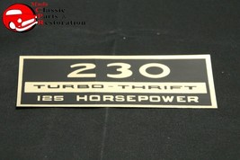 Chevy 230 Turbo Thrift 125 Horsepower Valve Cover Decal - $18.75