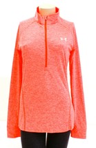 Under Armour Marathon Red UA Tech 1/2 Zip Twist Long Sleeve Shirt Women&#39;... - $33.74