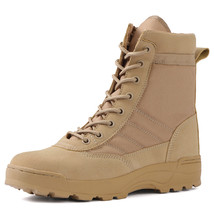 Boots for Men Winter Shoes Desert Military Boots Platform Hiking Shoes M... - $66.76