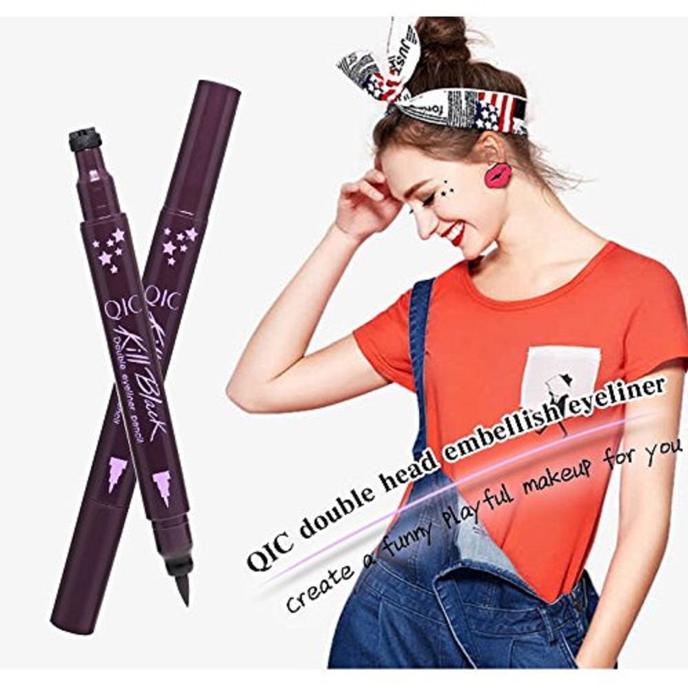 4 PC DoubleEnded Eyeliner Stamp Heart/Flower/Moon/Star Shape Cosmetic