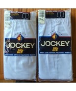 Lot of 2 Vintage Jockey Life Mens White Tapered Boxer Underwear Size 38 NOS 1999 - $38.69