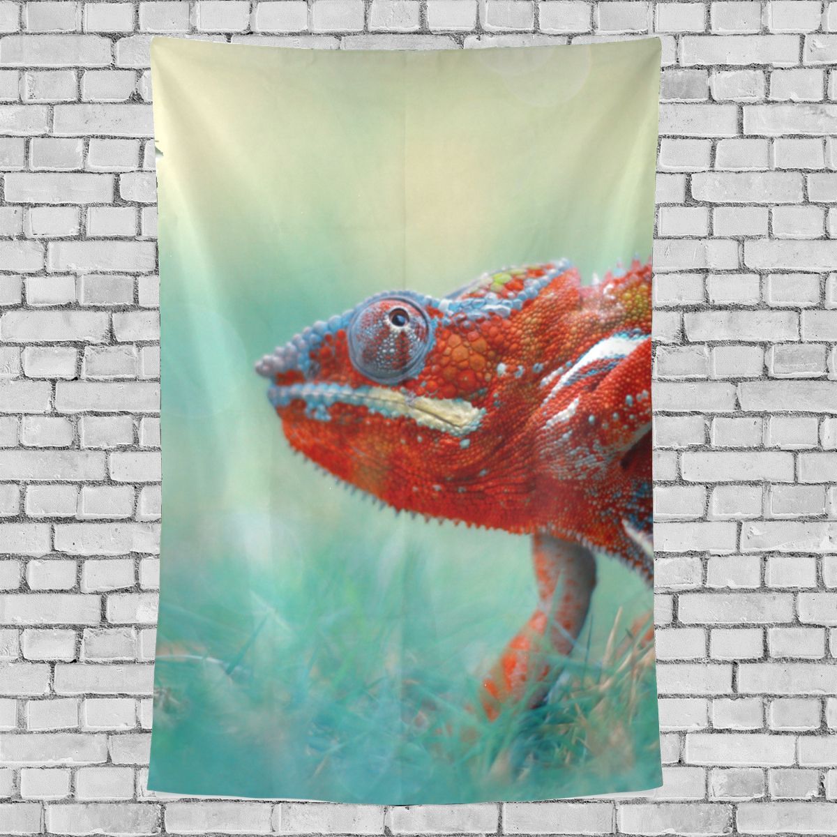 Decorating Wall Art Strange Ugly Chameleon Animal Pattern Tapestry ...