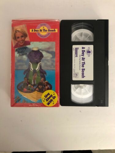 Barney-A Day at the Beach(VHS 1988)Sandy Duncan-SUPER RARE BOX & TAPE ...