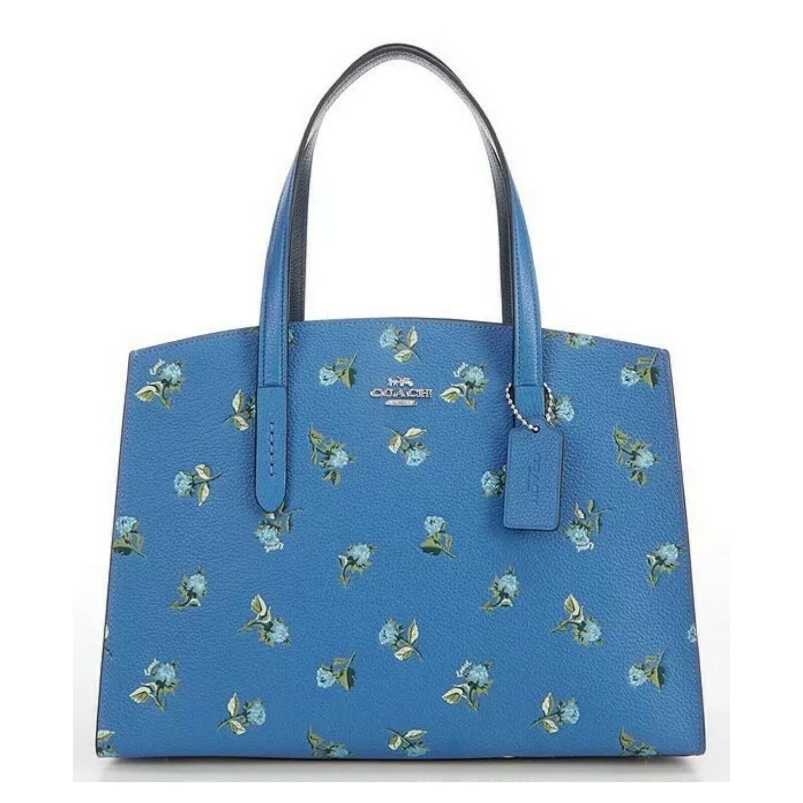 coach purse blue flowers